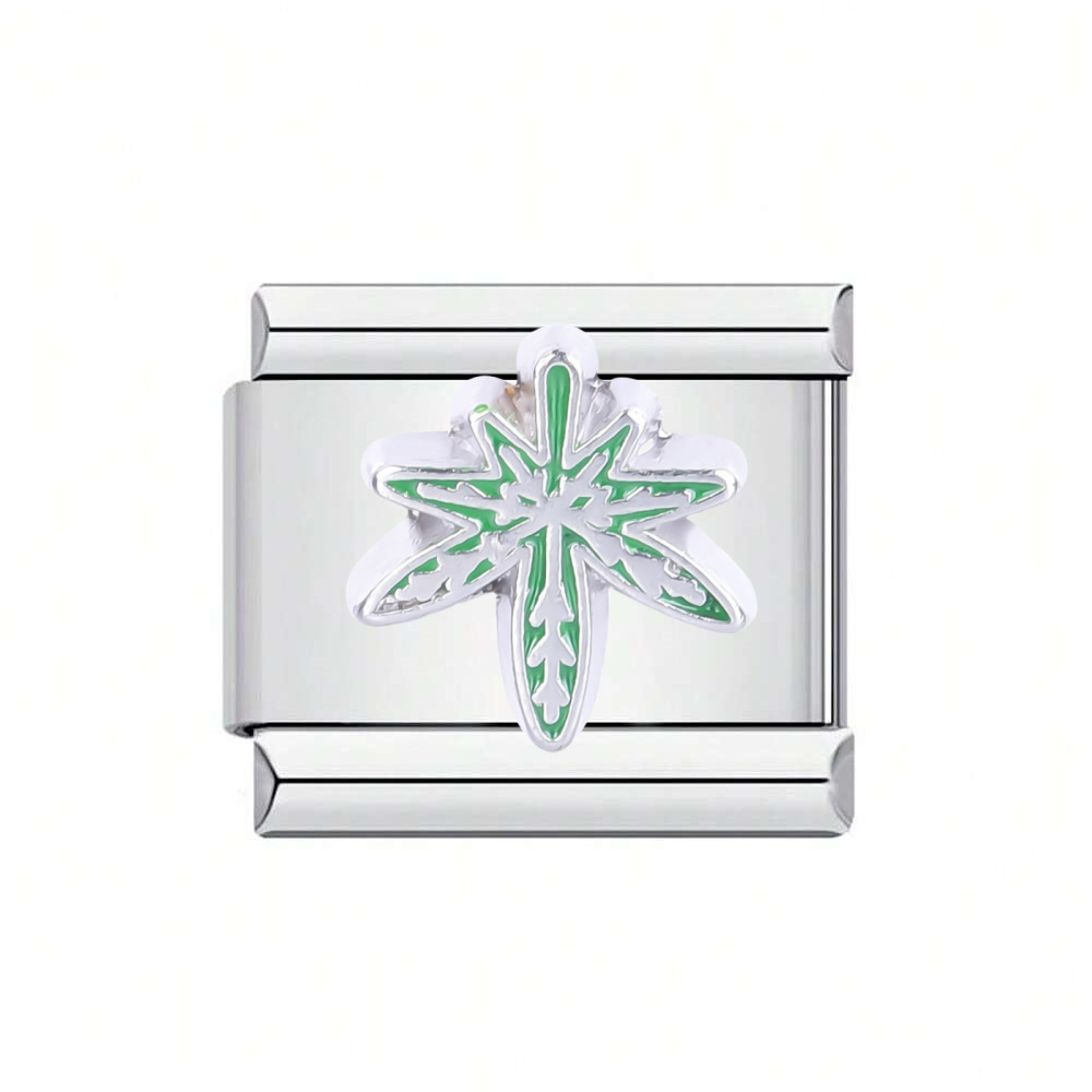 Cross-border DIY jewelry accessories, stainless steel Italian modular bracelet assembly and disassembly, Life tree, coconut tree, cactus undefined