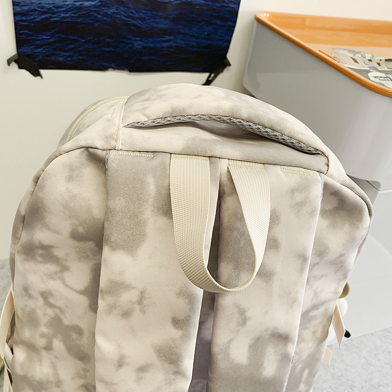 New college-style letter-themed lightweight backpack for junior and senior high school students, large-capacity travel backpack for girls Specification drawing