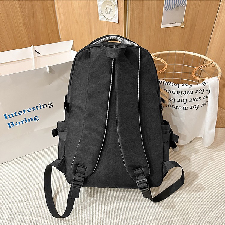 New 2025 high school bag, men's fashionable backpack, women's travel lightweight, high appearance level, large-capacity computer bag Specification drawing