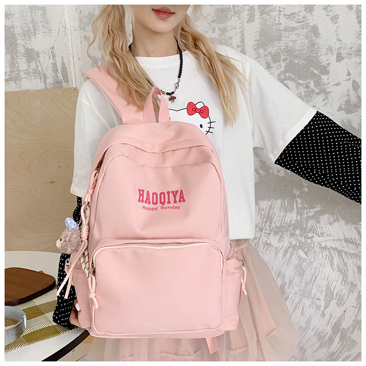 Spring new schoolbag for girls, forest-style fresh and light travel backpack, Korean-style girlish small backpack full figure