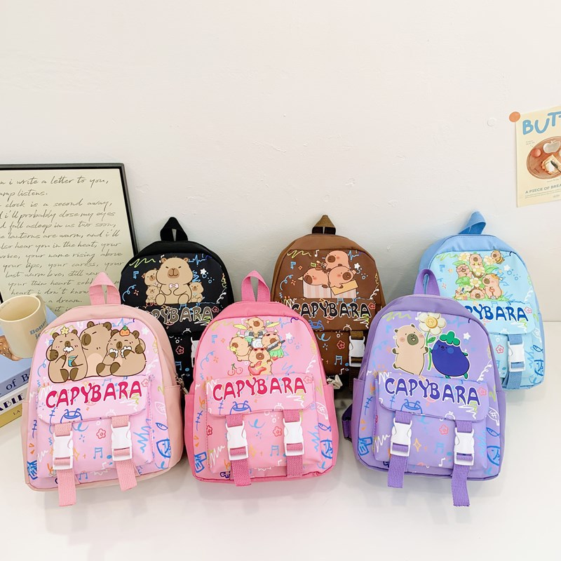 New cute cartoon children's bag for kindergarten boys and girls aged 3-5, casual outdoor travel backpack full figure