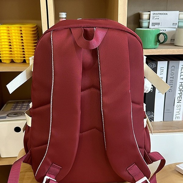 The new high-appearancelevel printed cute rabbit backpack is a casual, simple, lightweight and versatile backpack for high school and junior high school students, suitable for commuting Specification drawing