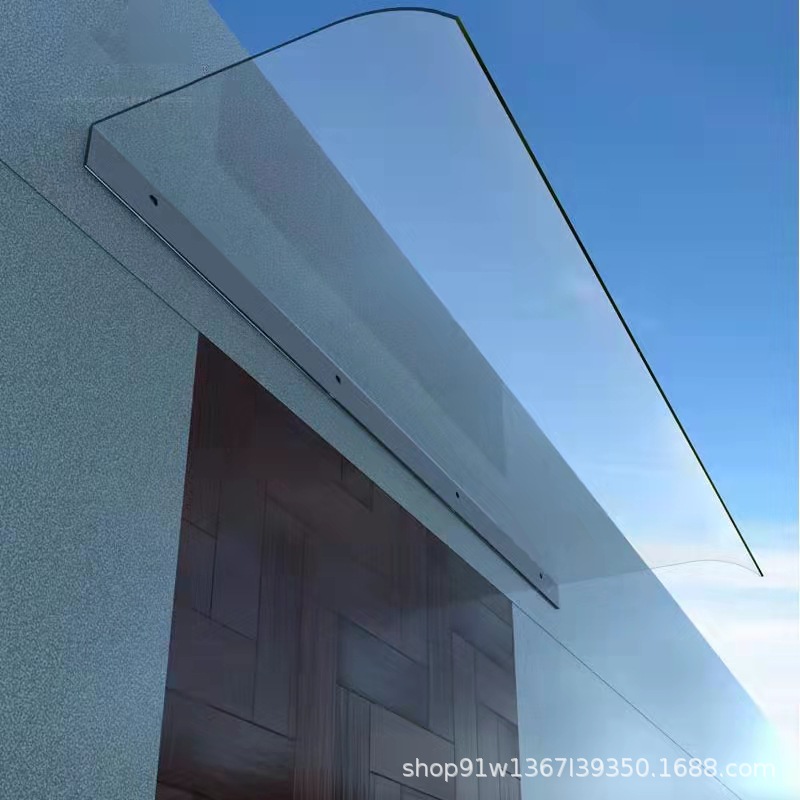 Invisible canopy, transparent rain cover, acrylic polycarbonate sheet, Windows, eaves, balconies, rainproof outdoor rain shelter, anti-impact Specification drawing