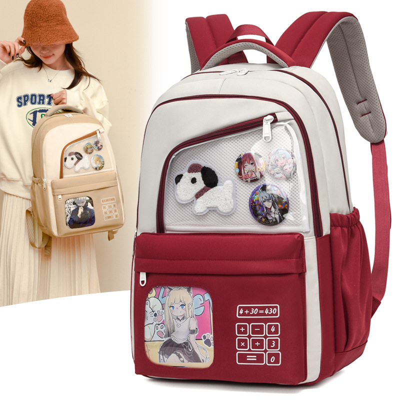 High-quality Korean-style backpacks for junior and senior high school students, transparent backpacks for Japanese students in grades 3 to 6 full figure