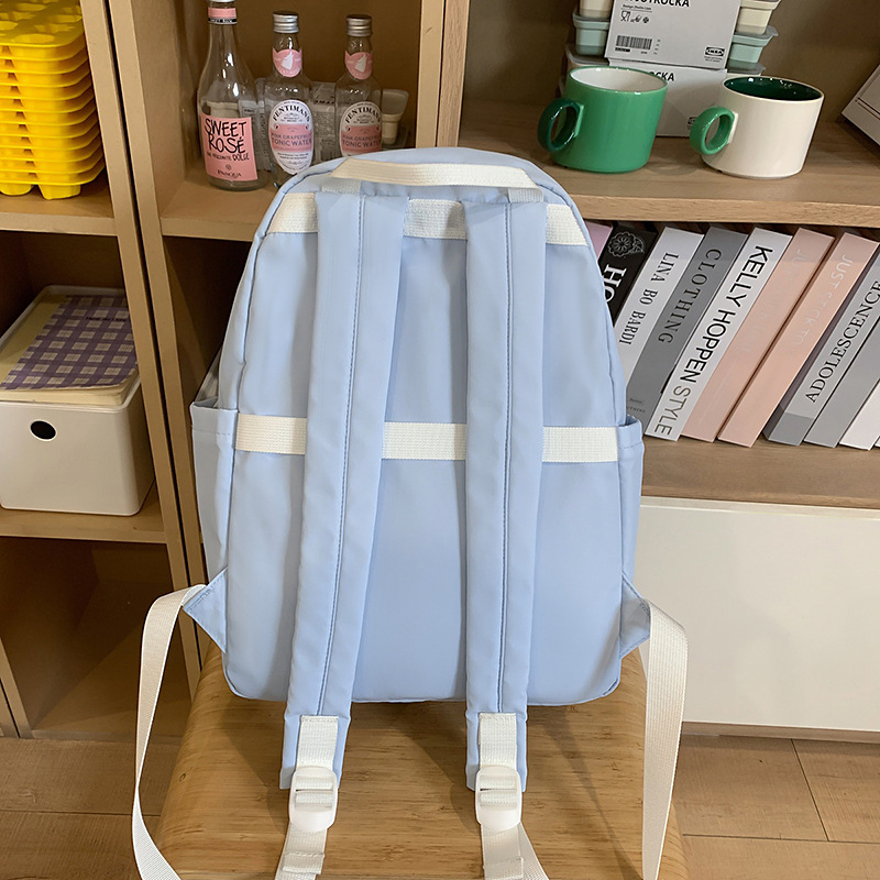 Summer new ins fresh, high-appearance-level sweet girl travel backpack, transparent double-layer backpack for junior and senior high school students Specification drawing
