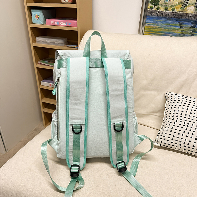 2025 New model backpack for female college students, large-capacity Korean style simple design schoolbag, men's casual travel backpack Specification drawing
