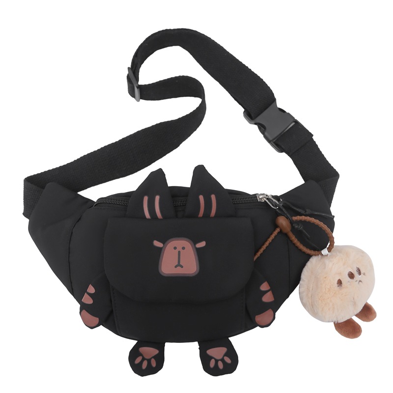 Cute and ugly cartoon children's crossbody bag, versatile summer niche waist bag, Instags-style chest bag for girls Item Picture