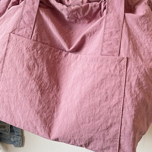 The new Korean-style ins high-quality, fresh candy-colored tote bag is simple, lightweight and a large-capacity crossbody bag for shopping Specification drawing