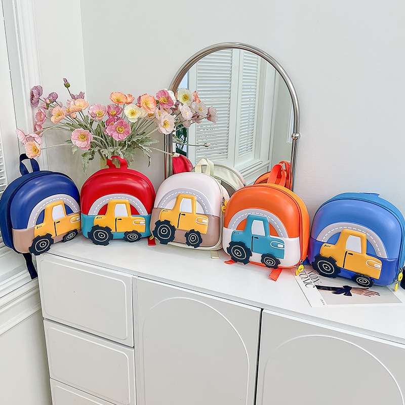 Cross-border kindergarten three-dimensional children's schoolbag, light and cute cartoon girl and baby, double-shoulder eggshell boy and girl backpack Specification drawing