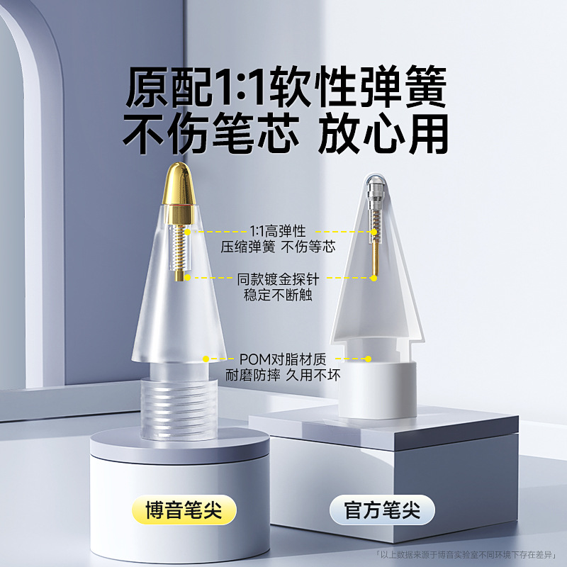 Suitable for Apple Encil 1,2pro needle tube damping silent replacement anti-slip set wear-resistant pen tip Specification drawing
