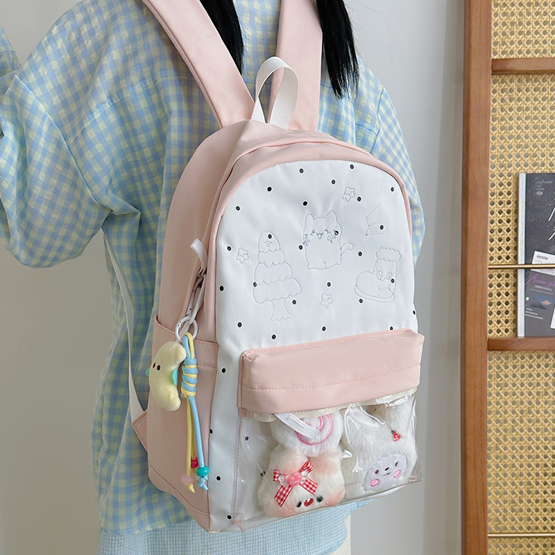 A high-appearance-level Japanese-style backpack, cute and appetizing, a cute bag for kids and sweet girls, a casual backpack, and a campus-style backpack full figure
