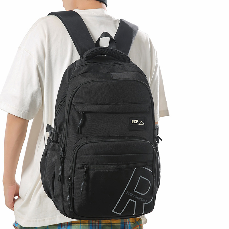 A new, stylish and cool letter backpack from the Korean version of Instagram, featuring contrasting colors and a simple yet lightweight travel and mountaineering backpack details Picture