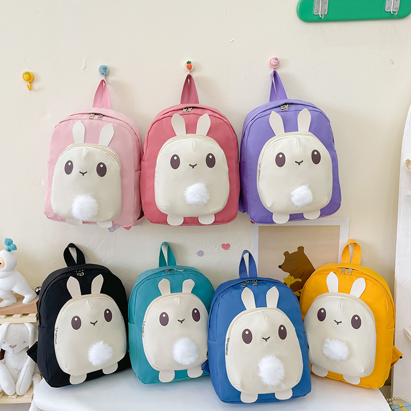 2024 New Big Eye Little Rabbit Backpack, large-capacity travel backpack, candy-colored cartoon cute children's schoolbag full figure