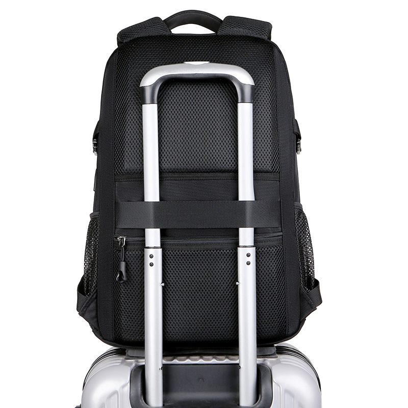 Cross-border large-capacity water-resistant leather film backpack, casual business computer backpack, commuting schoolbag, travel bag Application Scenario