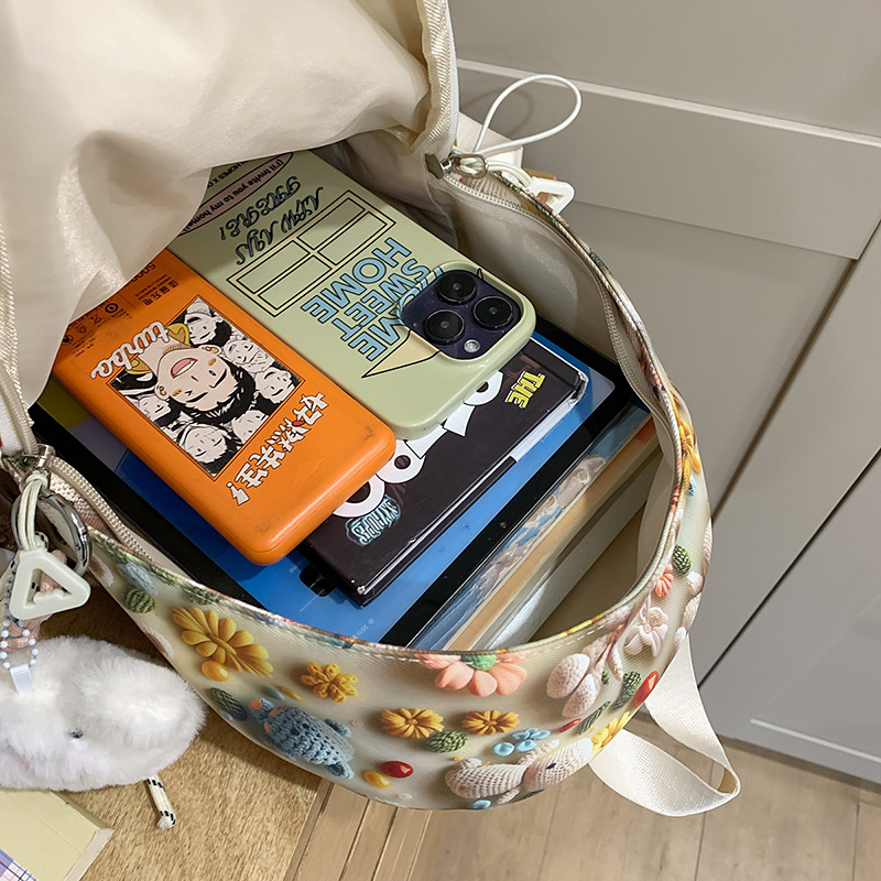 A new high-appearance-level, fresh, sweet and three-dimensional cartoon backpack, a lightweight mini backpack for junior and senior high school students to take extra classes Application Scenario