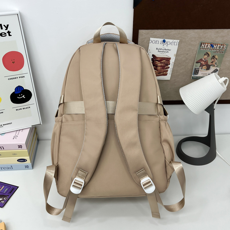 Korean school style versatile and fashionable schoolbag, high appearance level, large-capacity casual color-blocking backpack, lightweight and transparent backpack Specification drawing