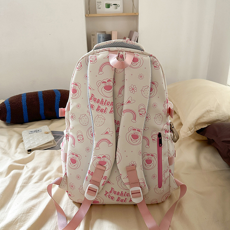 A new high-appeartion-level college style, fresh, sweet and cute cartoon tutorial bag, lightweight, simple and large-capacity backpack Specification drawing