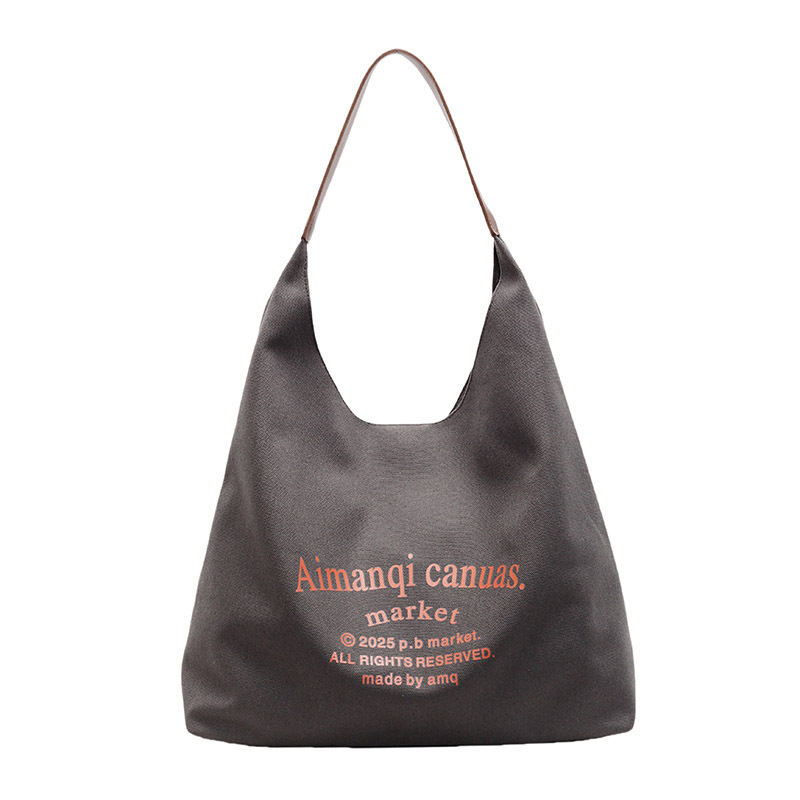 Korean alphabet large-capacity underarm bag, artistic, laid-back and high-end, single-shoulder bag, fashionable, casual and versatile handbag Item Picture