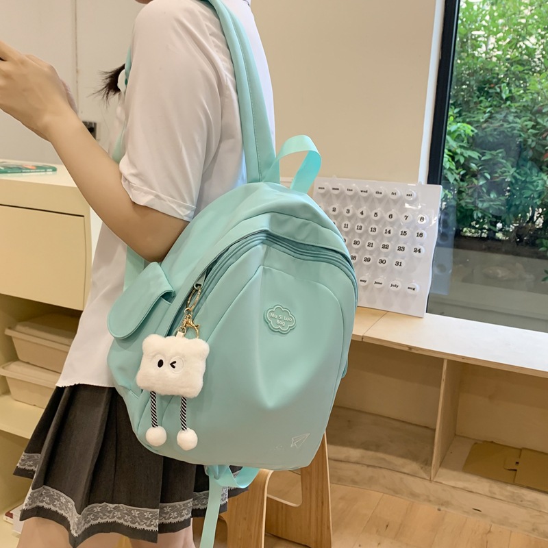 Spring new schoolbag with high appearance level, ins sweet style, mini backpack for girls to go shopping, forest-style fresh backpack full figure
