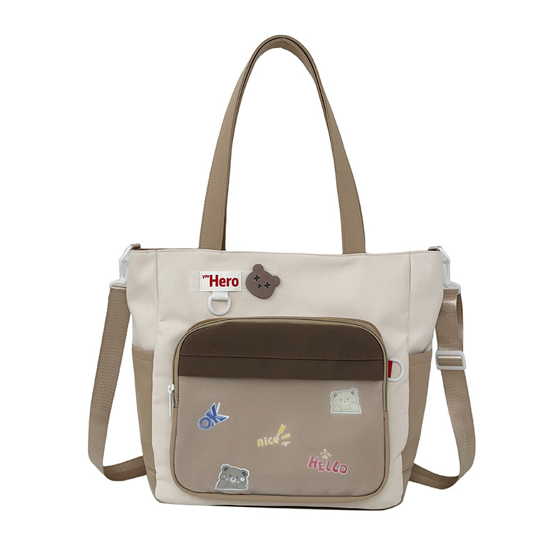 2025 New Korean version large-capacity tutorial bag, primary school single-shoulder bag, handbag, tutorial bag, crossbody art schoolbag Item Picture
