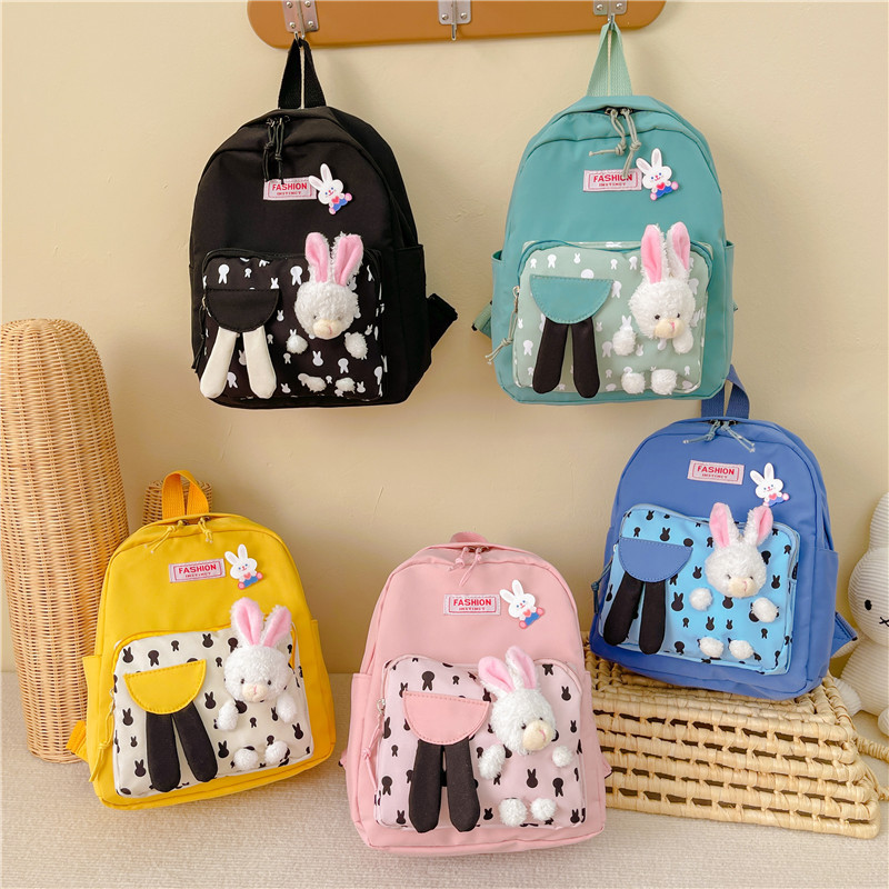 Wholesale of 2024 new Korean style fashionable and sweet student backpacks and cute cartoon boys' and girls' bags for kindergartens full figure