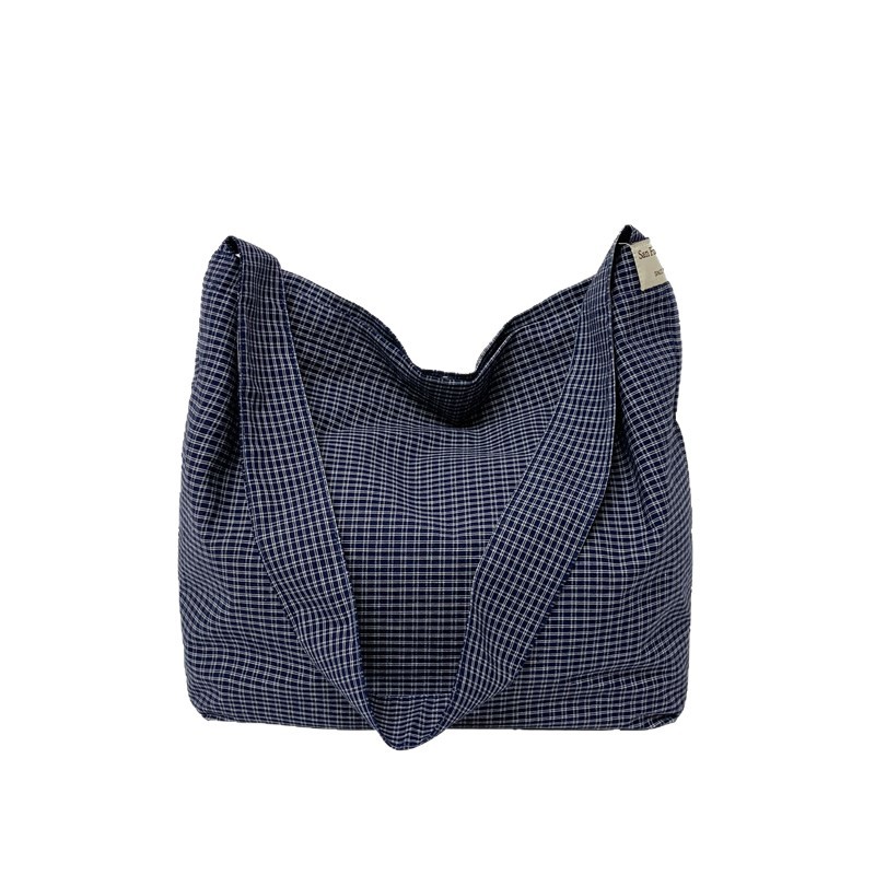 Japanese-style ins fresh and cute checkered schoolbag, soft and cute little backpack for girls, casual and versatile crossbody bag for college students Item Picture