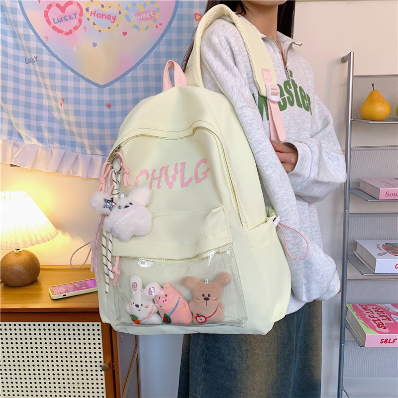 Summer new mini sweet college student backpack, Japanese retro large-capacity casual, lightweight and versatile backpack full figure
