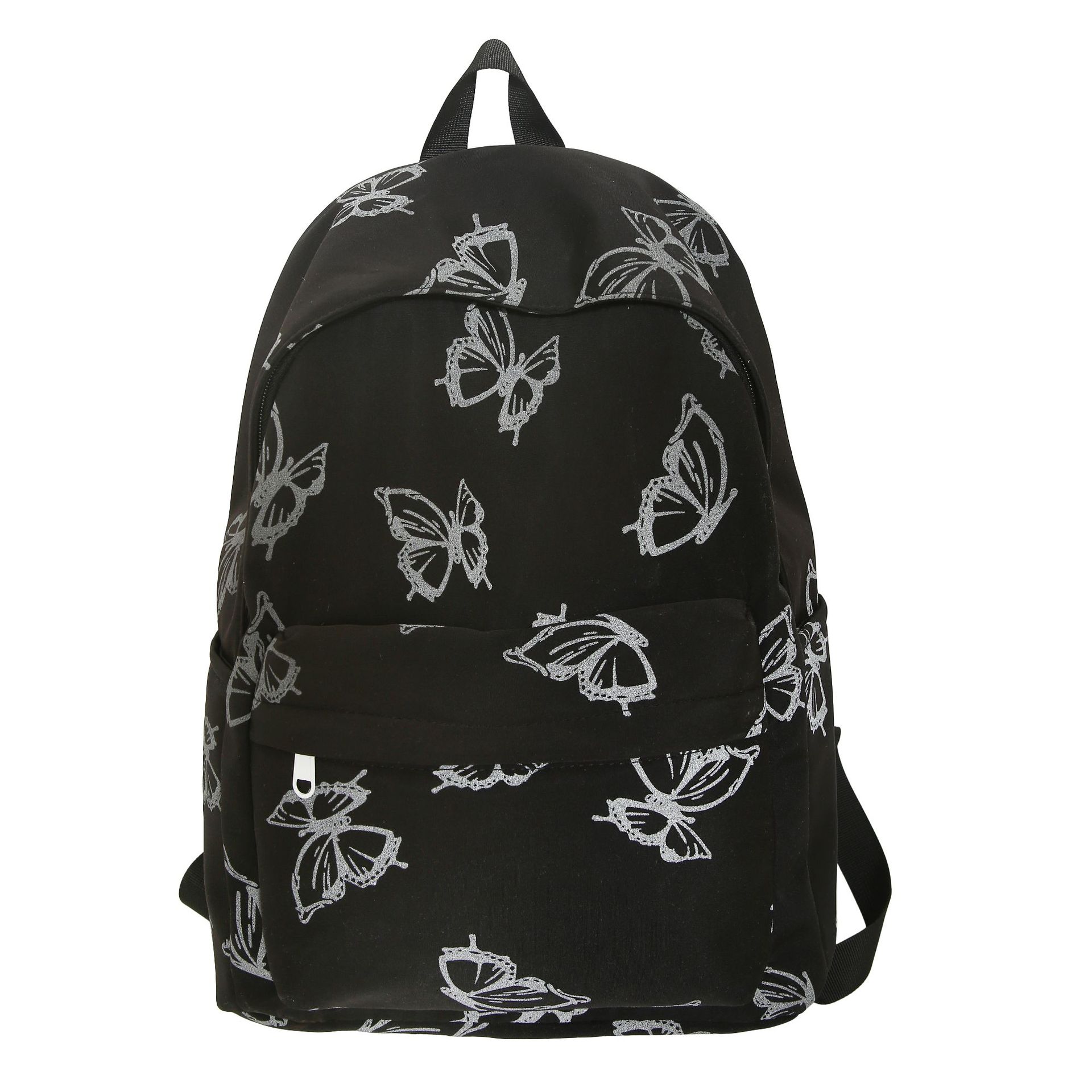 Japanese-style InS-style butterfly print design double backpack for traveling, lightweight single-shoulder bag, large capacity and versatile schoolbag Item Picture