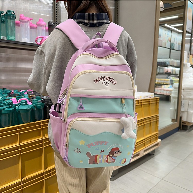 New versatile, high-appearance-level backpack for junior and senior high school students, large-capacity, lightweight schoolbag, Korean-style Instagram cute backpack full figure