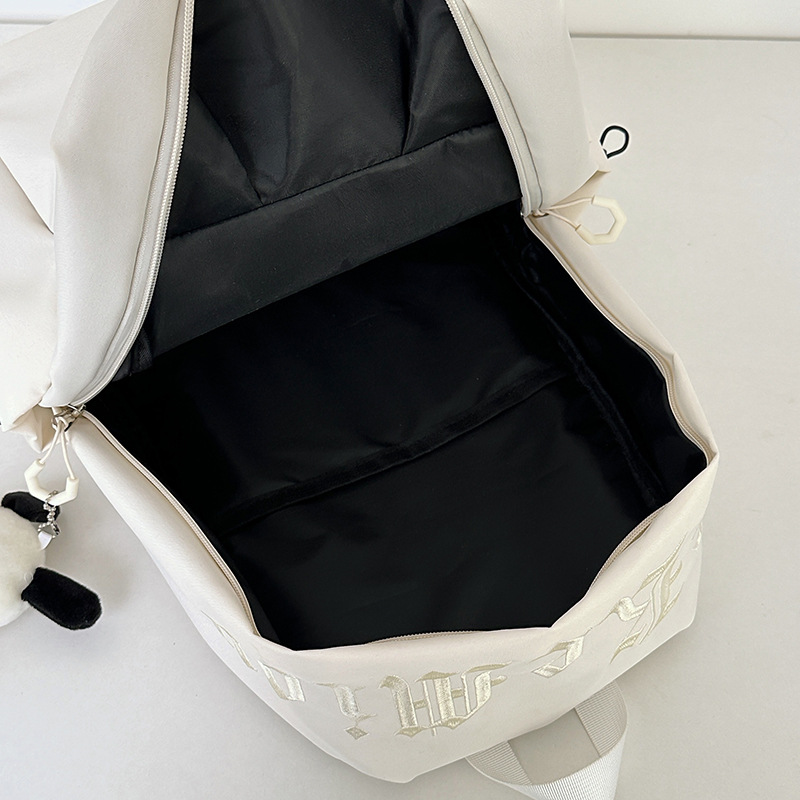 Forest-themed, high-appearancelevel, large-capacity, simple and solid-color college student schoolbag, versatile, casual and portable backpack for travel Specification drawing