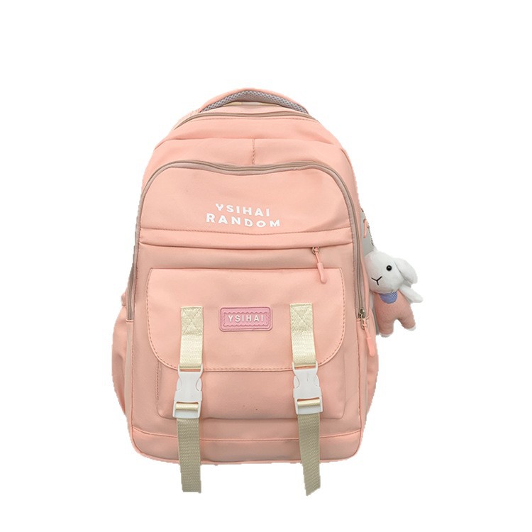 A lightweight, simple and large-capacity backpack for female middle school students, a Japanese-style Instagram backpack for high school and college students Item Picture