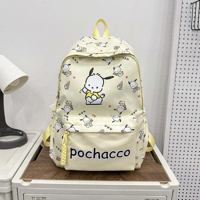 Cartoon printed back support schoolbag for grades 3-6, lightweight, waterproof and cute children's schoolbag, large-capacity backpack for college girls Specification drawing