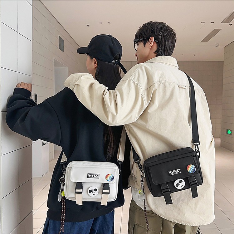 Japanese-style ins workwear fashion crossbody bag, casual and versatile student shoulder bag, niche retro large-capacity backpack full figure