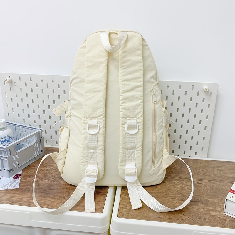 Forest-style cream-style sweet backpack for girls 2024, large capacity, casual and versatile, Korean-style student campus outing backpack Specification drawing
