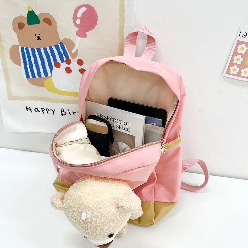 2022 New autumn and winter versatile large-capacity backpack, cartoon plush bear, cute student schoolbag, children's backpack Application Scenario