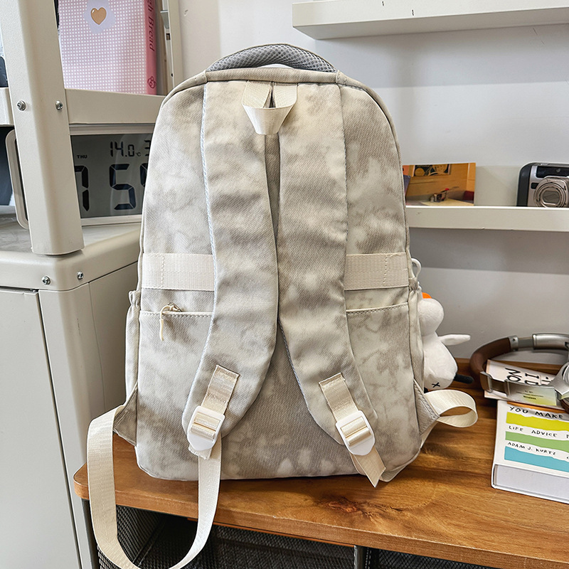 Large-capacity dark-patterned schoolbag, design sense backpack for junior high school students, wide shoulder strap computer backpack for high school and college students, couple Specification drawing