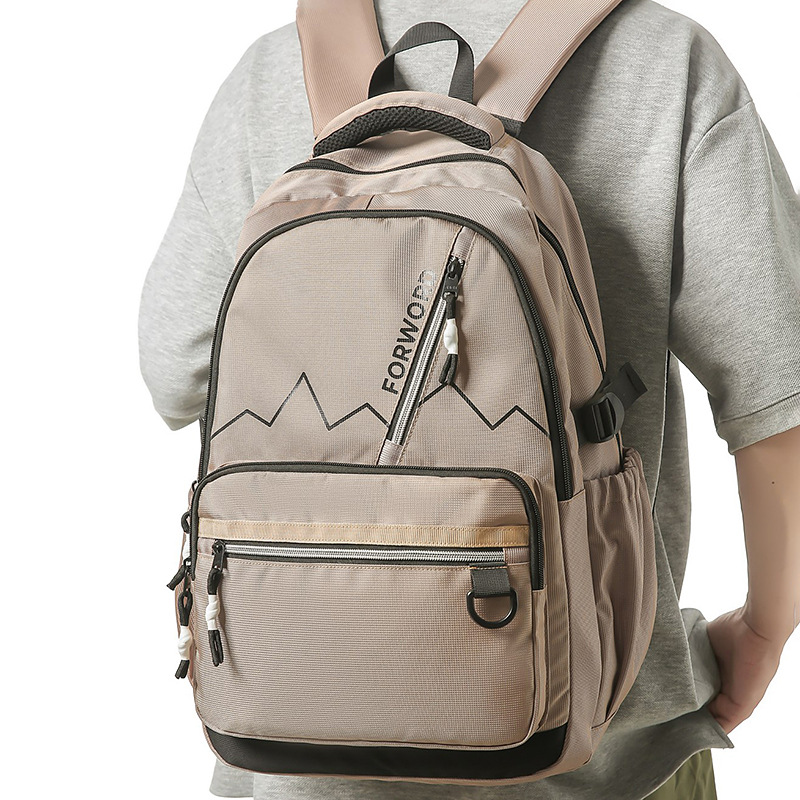 A new high-appearation-level backpacker from mountain series Instagram, a casual, simple, lightweight, camping, travel and mountaineering backpack with large capacity details Picture
