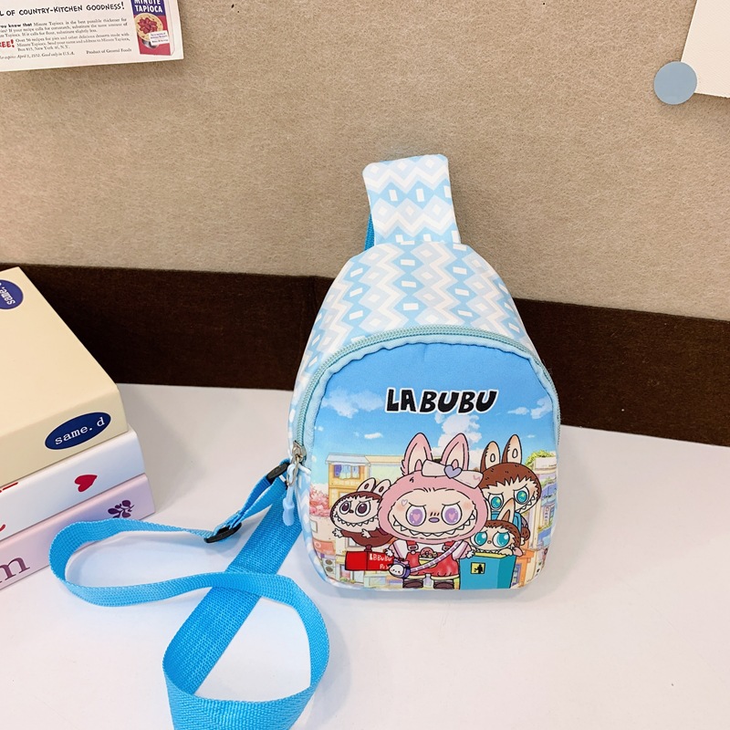 New children's chest bag, cute cartoon casual crossbody bag for boys and girls, coin purse, trendy single-shoulder backpack for babies details Picture
