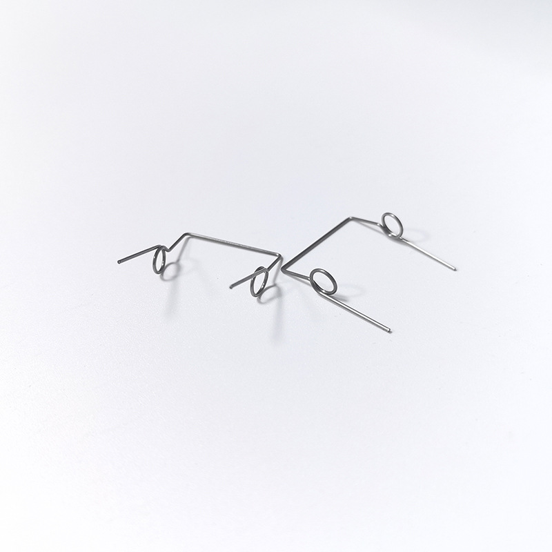 Factory direct supply of torsion spring, spring steel, rebound torque knob, size of rotation, clamp switch, rebound V-shaped spring Specification drawing