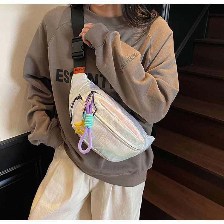New high-appearance-level casual chest bag, cute Japanese Instagram niche crossbody bag, fresh and versatile forest-style girl's waist bag full figure