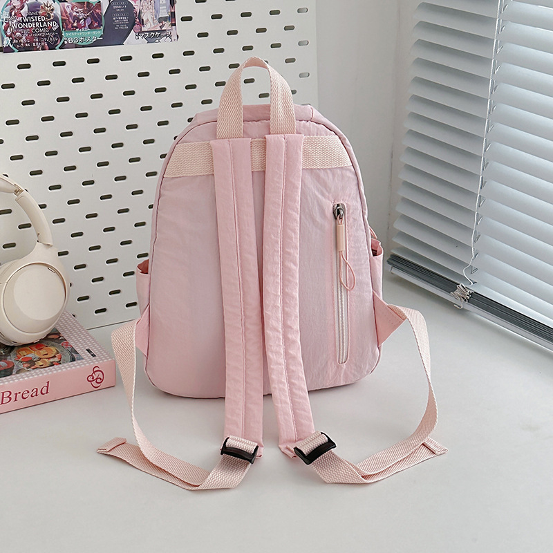 A new high-appearance-level, fresh candy-colored mini backpack from Korean Instagram, a lightweight travel backpack for junior and senior high school girls Specification drawing