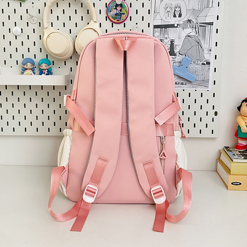 New fresh and sweet school-style large-capacity backpack for female junior and senior high school students, high appearance level two-piece set for primary and secondary school students Specification drawing