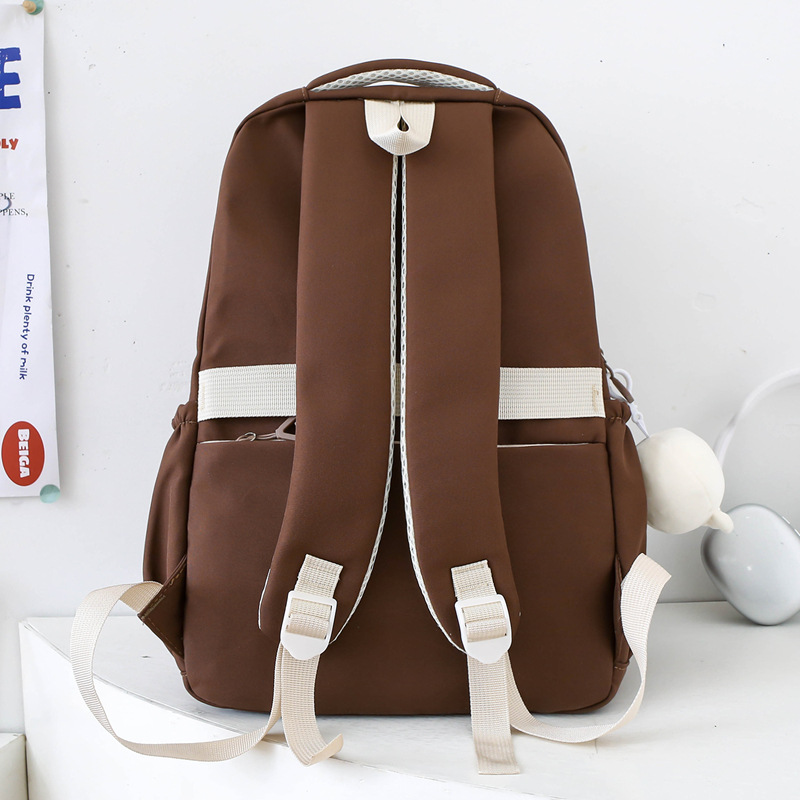 The 2025 new cute women's backpack in Korean style is versatile, casual, fresh and sweet. It's a light backpack for shopping and traveling Specification drawing