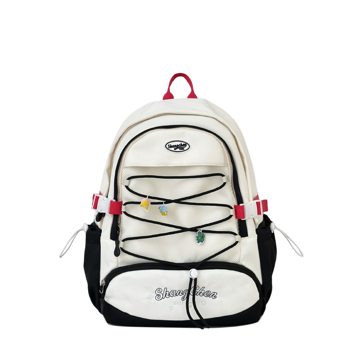 This new high-appearance-level college style backpack for junior and senior high school students is fresh, cute, casual, simple, lightweight and has a large capacity Item Picture