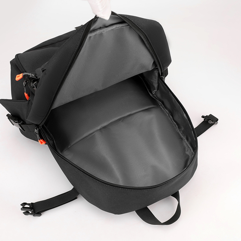 New large-capacity multi-compartment casual, versatile and simple backpack, solid color waterproof and fashionable schoolbag for junior and senior high school students Application Scenario
