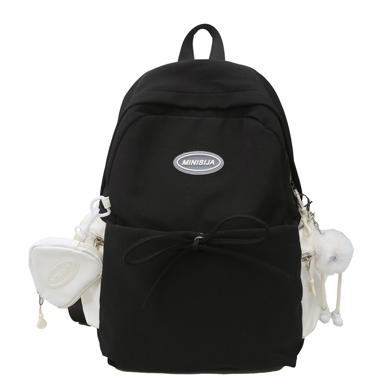 A new high-appeal color-blocking backpack for junior and senior high school students, featuring a casual, simple, lightweight and versatile design for commuting with a large capacity Item Picture