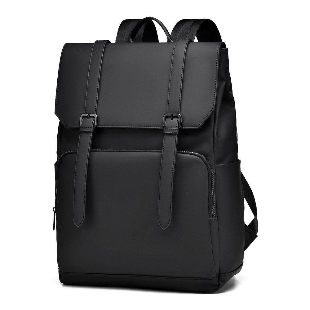 2024 Large-capacity commuter backpack, men's cross-border backpack, autumn new style, solid color, fashionable and simple Item Picture