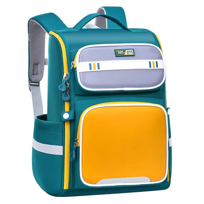 New style of children's backpacks for girls in grades one, two, three to five and six, providing back support for boys and girls Item Picture