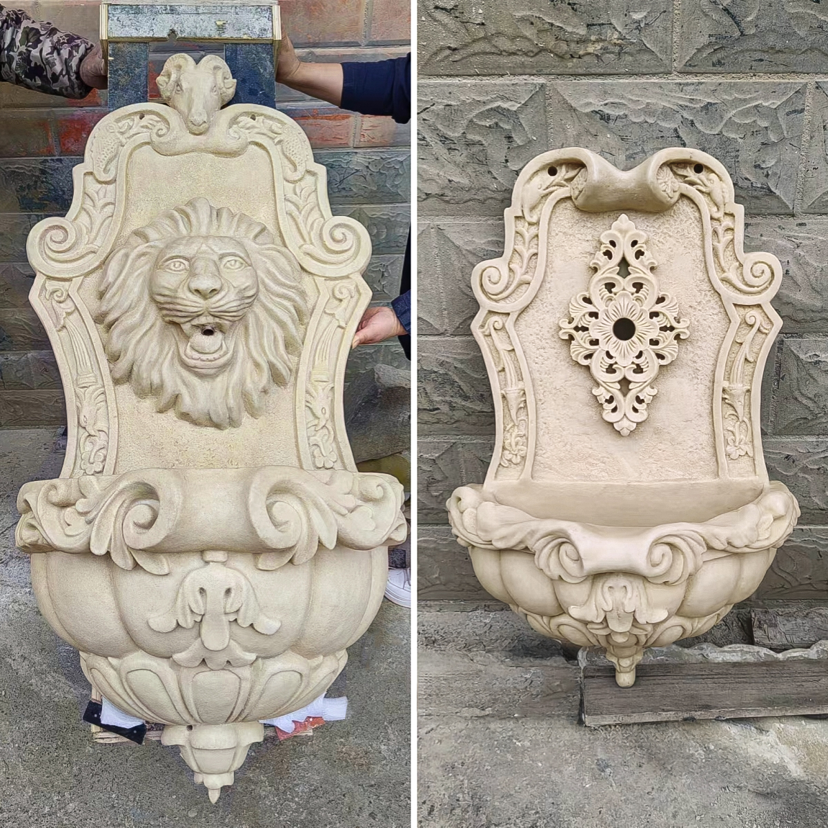 j8 European-style decorative Little Angel Artificial fiberglass reinforced plastic imitation copper sculpture exterior wall Sandstone mural relief Water feature ornament g3 full figure