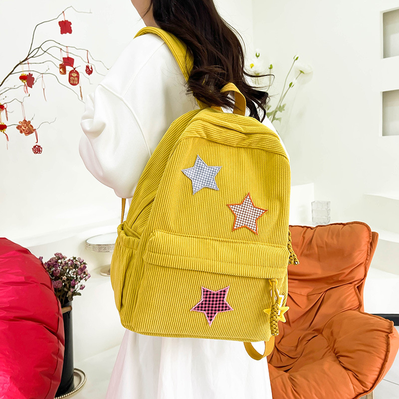 Japanese-style InS-style soft and cute girl backpack, small forest-style fresh and sweet girl shopping backpack details Picture